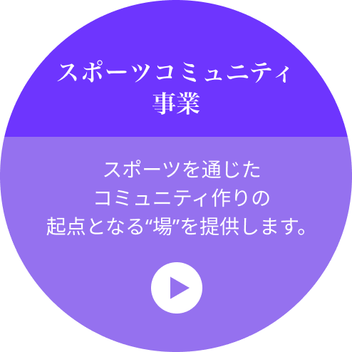 スポーツコミュニティ事業 スポーツを通じたコミュニティ作りの起点となる“場”を提供します。